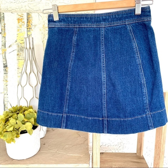 Madewell Metropolis Snap Jean Skirt  Size 0 - Picture 4 of 9